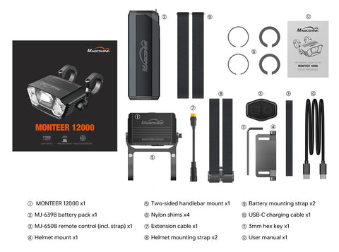 rechargeable bike light set