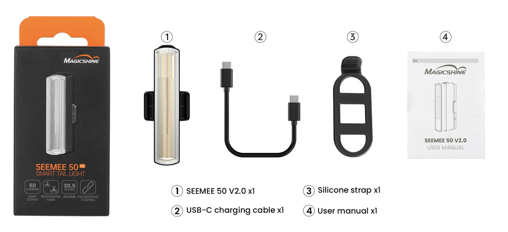 bike headlight and tail light set